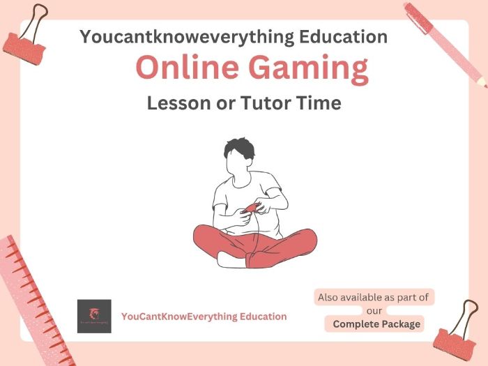 Online Gaming PSHE Form Time / Tutor Time