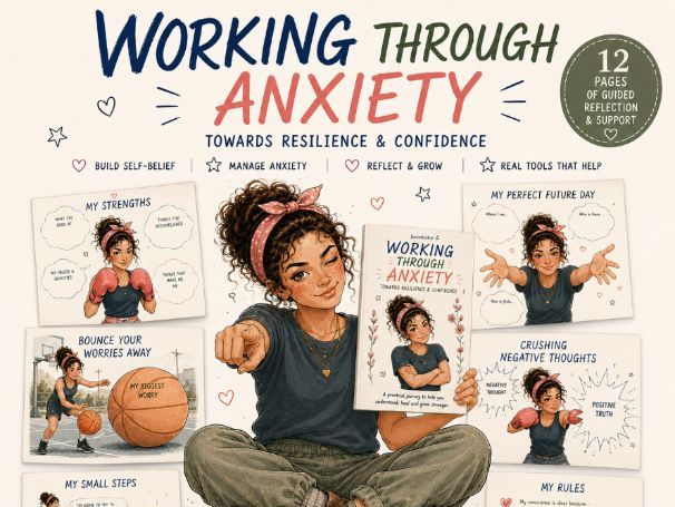 Working Through Anxiety towards Resilience & Confidence Workbook Instant Download PDF