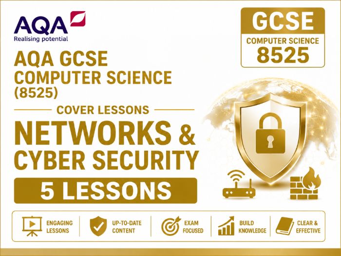 AQA GCSE Computer Science (8525) Cover Lessons: Networks & Cyber Security | 5 Lessons