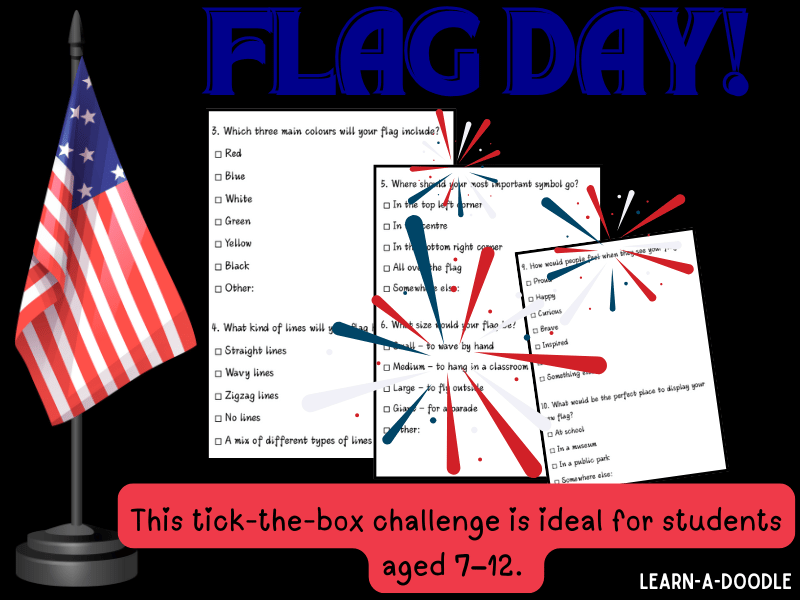 June 14th Flag Day Special: Tick-the-Box Creative Flag Design Challenge for Kids