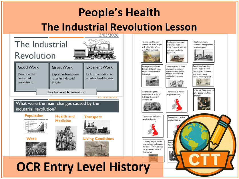 OCR Entry Level History - People's Health - The Industrial Revolution Lesson