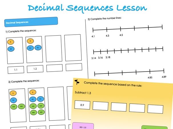 Year 5 Decimals - Decimal Sequences Lesson