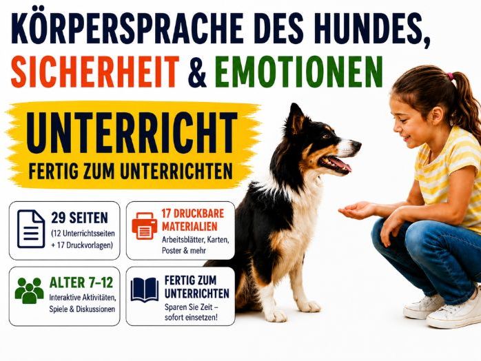 Fertige Unterrichtsstunde + Druckmaterialien zum Thema Hunde
