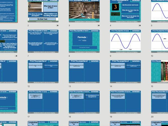 AQA GCSE Physics P12.2 – The Properties of Waves | Editable Lessons, Worksheets & Answers + Free AI
