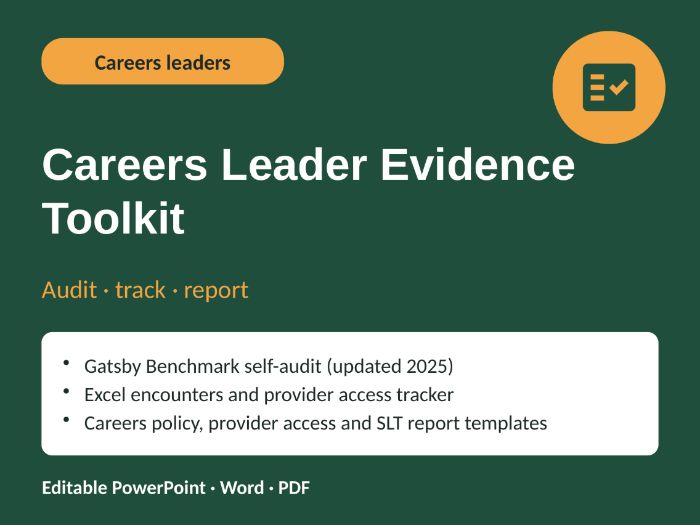 Careers Leader Toolkit: Gatsby 2025 Audit, Encounters Log, ProviderAccess Tracker and Templates
