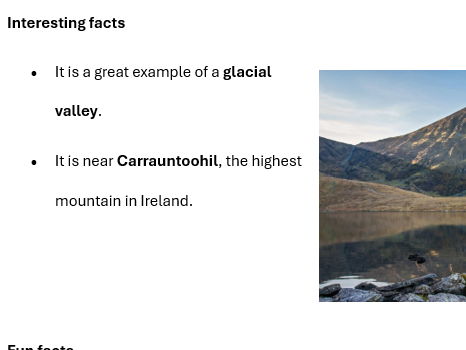 Ireland Landforms Fact Files