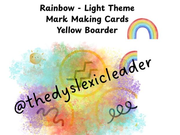 Rainbow Mark Making Disks - Yellow Boarder
