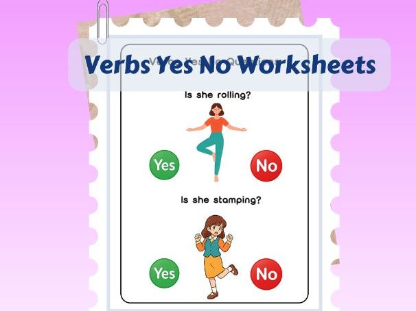 Verb Yes No Questions Worksheets | Speech Therapy, ESL