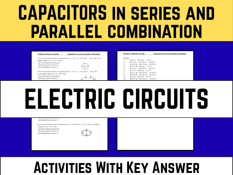 Capacitors in Series and Parallel: Equivalent Capacitance & Charge Worksheet