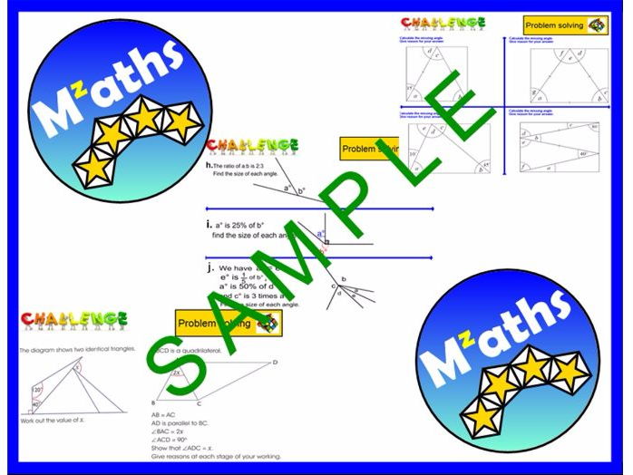 Angles - Algebra/Problem Solving/Exam Questions/Revision (2 Lessons)