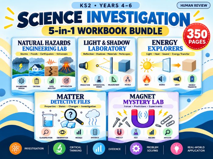KS2 Science Investigation Bundle Years 4–6 350 Pages STEM Activities