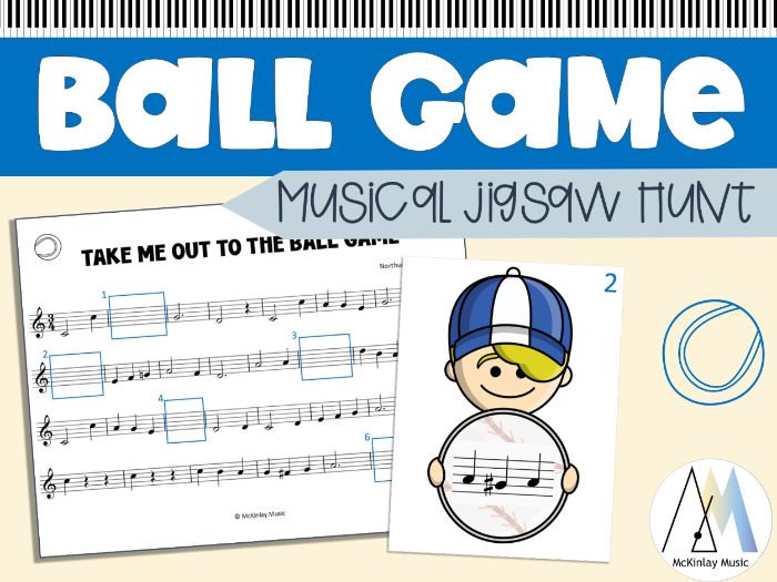 Baseball Write the Room Music Scavenger Hunt