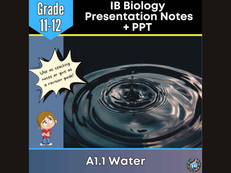 IB DP Biology A1.1 Water Teaching Notes & Slides 2026