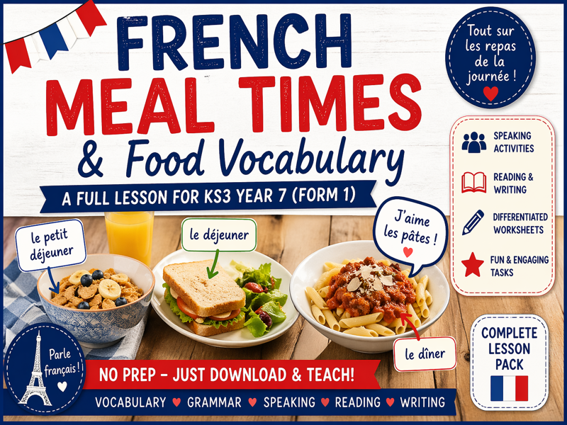 French Food&Meal Times|Complete Lesson Year 7