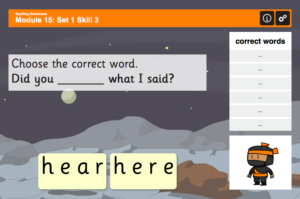 Spelling Sentences - Homophones - Phase 5