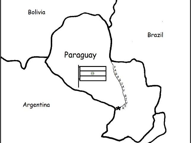 PARAGUAY - printable handout with map and flag | Teaching Resources