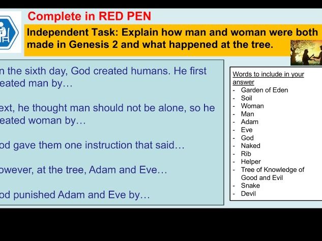 Genesis 2; Man and Woman Creation Christianity