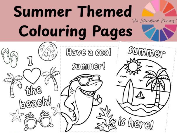 FREE summer themed colouring pages KS1