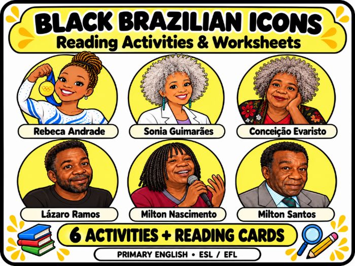 Black Brazilian Icons | Reading Activities & Worksheets | ESL ...