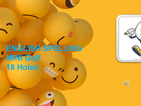 ENGLISH SPELLING  MINI Golf  18 Holes