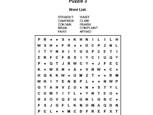 Words with the long /eI / sound spelt with ai-puzzle