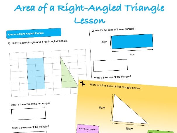 Year 6 Area, Perimeter and Volume - Area of a Right-Angled Triangle Lesson