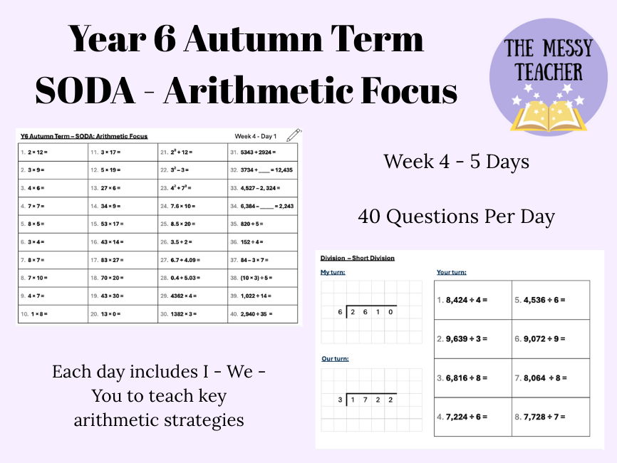 Y6 SATs Arithmetic Focus Start of the Day Activity - Week 4