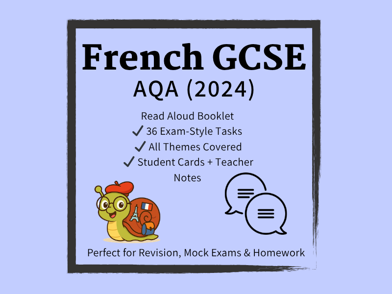 GCSE French AQA Speaking Read Aloud Practice | Foundation & Higher | 2024 Spec