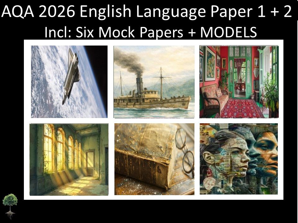 Six AQA 2026 GCSE English Language Paper 1 + 2 Mocks | Models