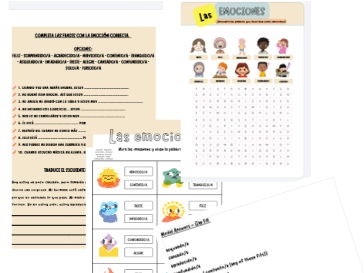 Las emociones Spanish vocabulary and practice