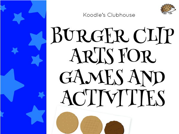 Burger clip arts for games and activities