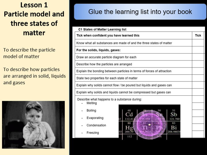 Springboard KS3 C1 States of Matter 5 Lesson Bundle