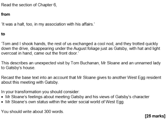 Mr Sloane Recast The Great Gatsby | Teaching Resources