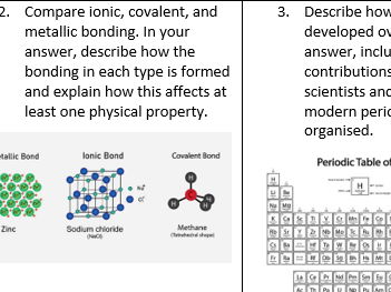 Possible 6-mark questions for AQA GCSE Chemistry paper 1