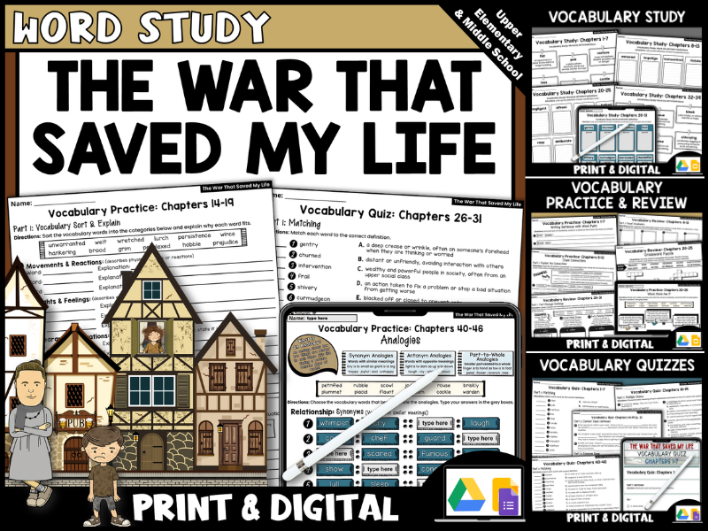 The War That Saved My Life | Vocabulary Practice, Quizzes, & Word Study