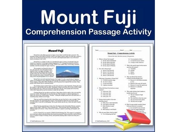 Mount Fuji | International Landmarks Comp Passage & Activity - Editable