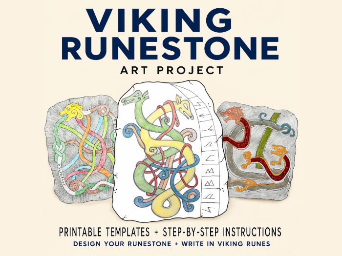 Viking Runestone Art Project – Viking Runes & Printable Art Templates
