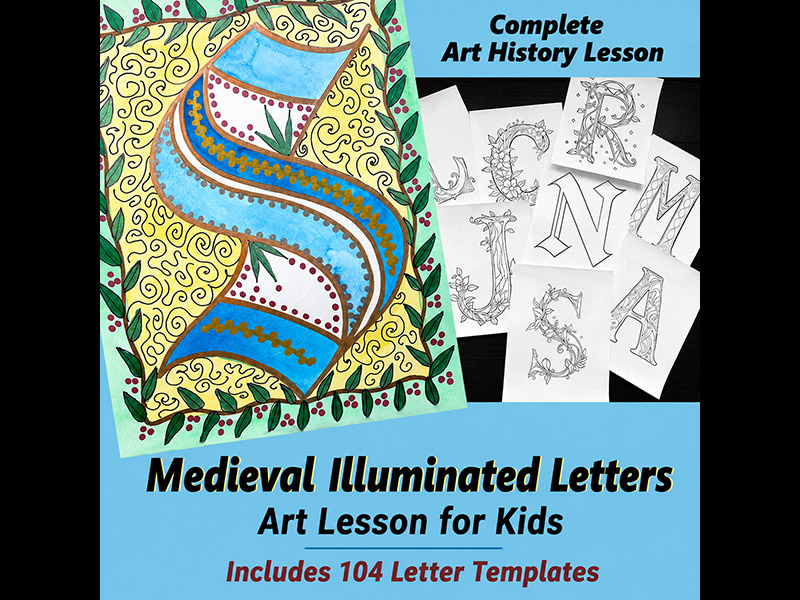Medieval Illuminated Letters Art History Lesson KS2 & KS3 Art & History Resource 104 Templates