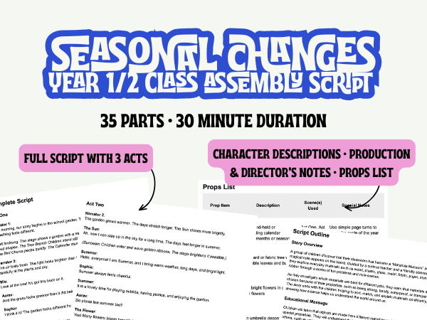 KS1 Seasonal Changes Assembly Script