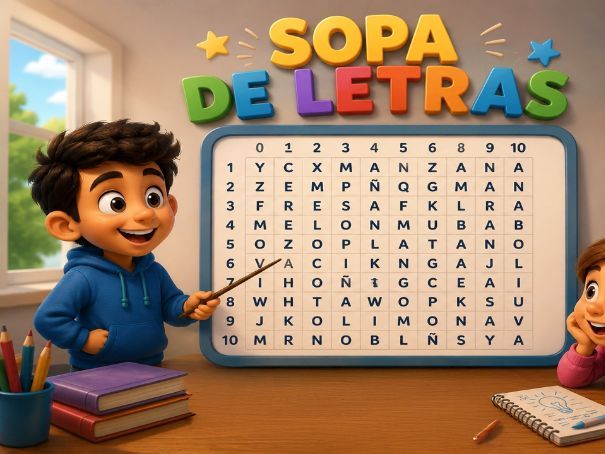SOPA DE LETRAS MATERIAL ESCOLAR
