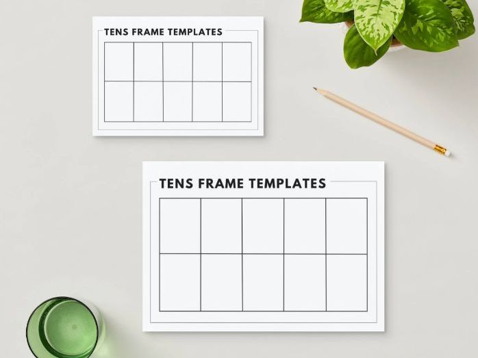 Ten frame template