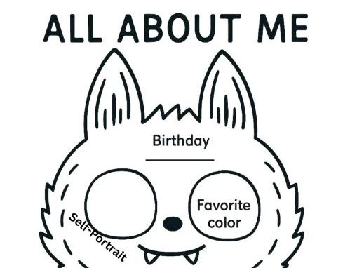 All About Me Toy Design-  Back to School/ First Day Worksheet