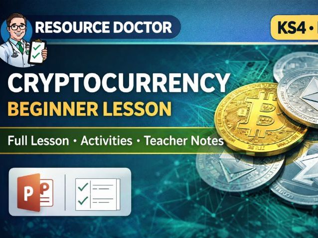 Cryptocurrency |Complete Lesson + Quiz + Worksheet | GCSE, A Level & BTEC Business / Finance