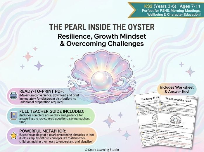 The Pearl Inside the Oyster: Resilience & Growth Mindset Worksheet