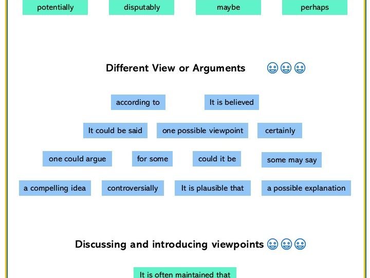 Formal phrases for discussion