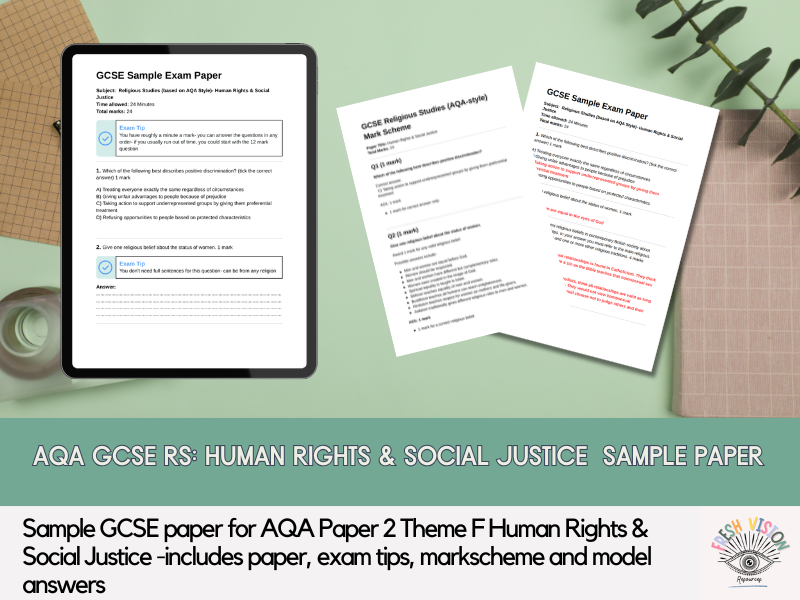 AQA GCSE RS Theme F Human Rights & Social Justice Sample Paper 2026