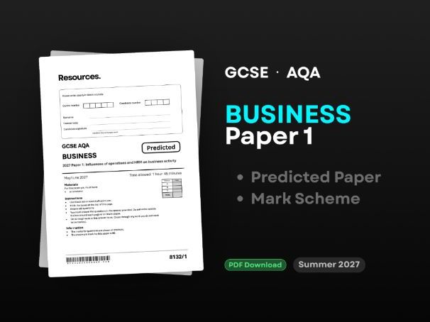 Predicted Paper 1 2027 GCSE Business AQA