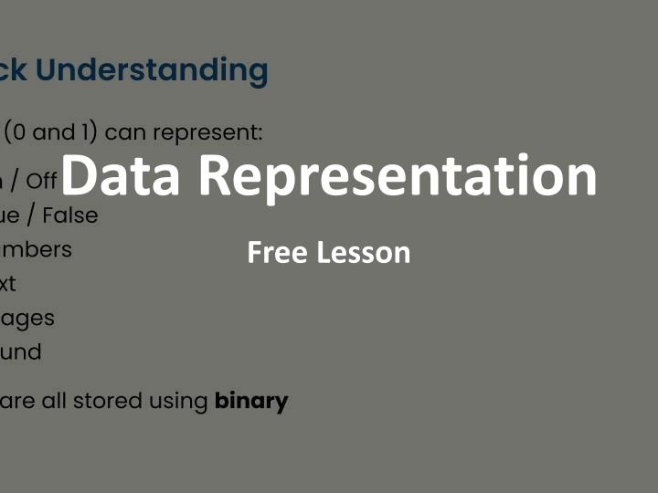 Year 8 Data Representation - Free Lesson 1