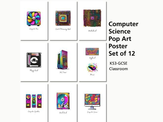 Pop Art Computer Hardware Posters – Computing Classroom Display