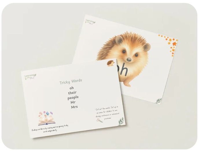 Autumn Tricky Word Hedgehogs - Phase 5 (part 1)
